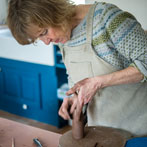 Hilary Duncan in her studio 2018
